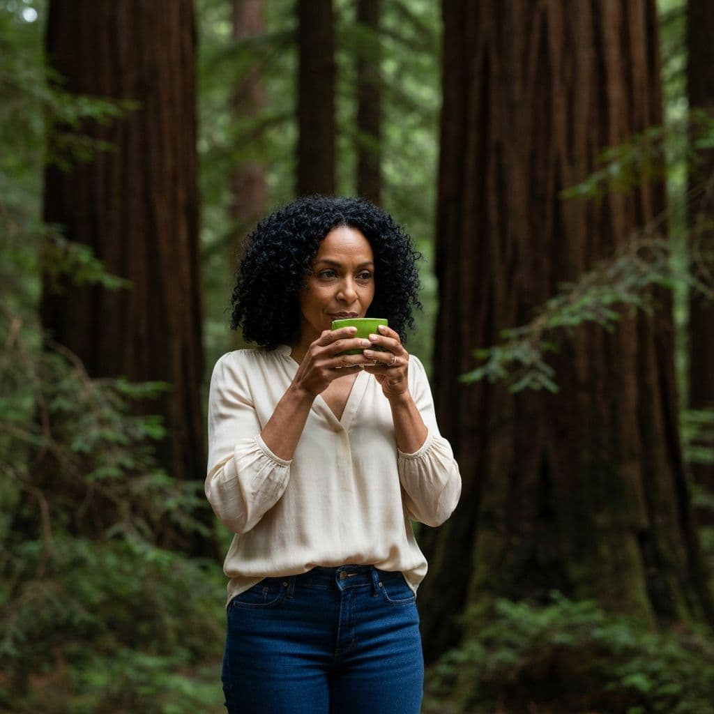 Enjoying premium tea